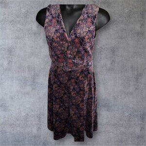 Vintage 90s Velvet Floral Two-Piece Set – Vest & A-Line Midi Skirt COTTAGE CORE